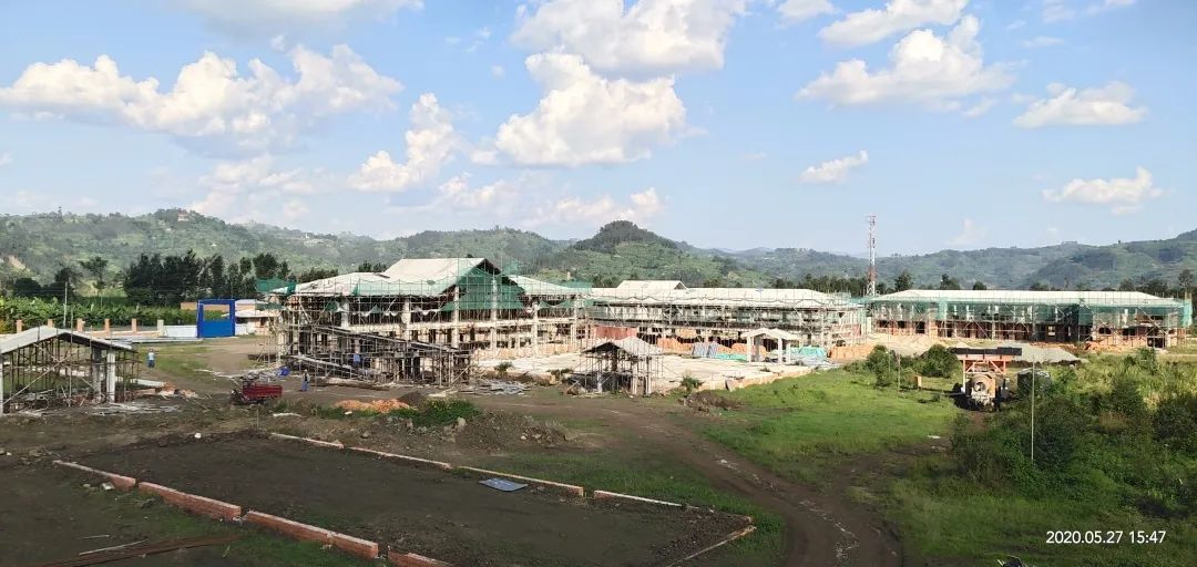 Main Concrete Structures of China Qiyuan-aided School Expansion Project in Rwanda Topped Out