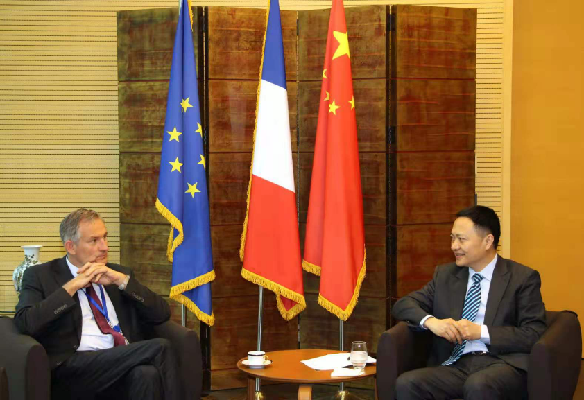Yu Honghui Holds Talks with French Ambassador to China Laurent Bili on China-France Technological Cooperation on Carbon Peaking and Carbon Neutrality